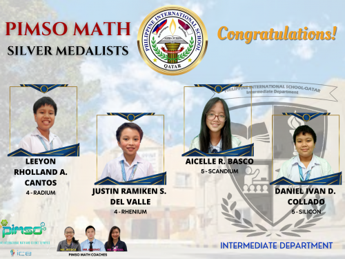 PIMSO MATH Silver Medalists