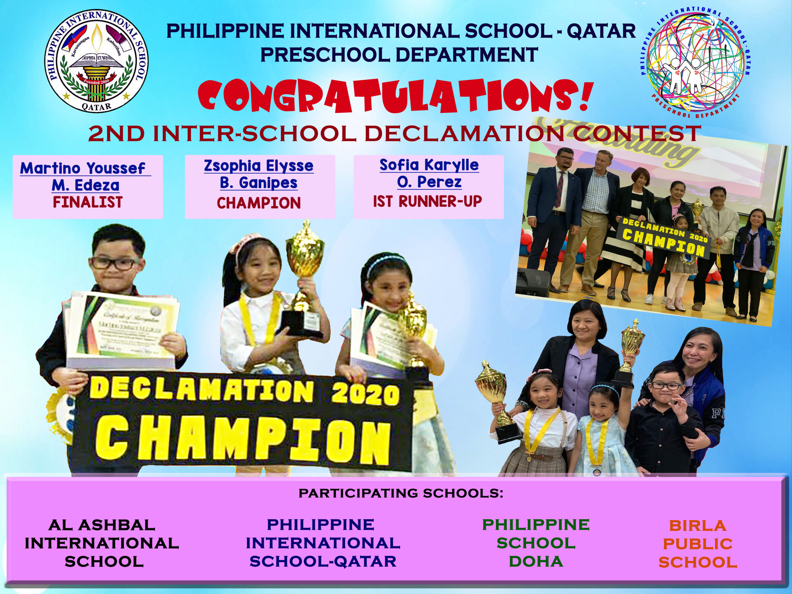 Achievements - PHILIPPINE INTERNATIONAL SCHOOL-QATAR