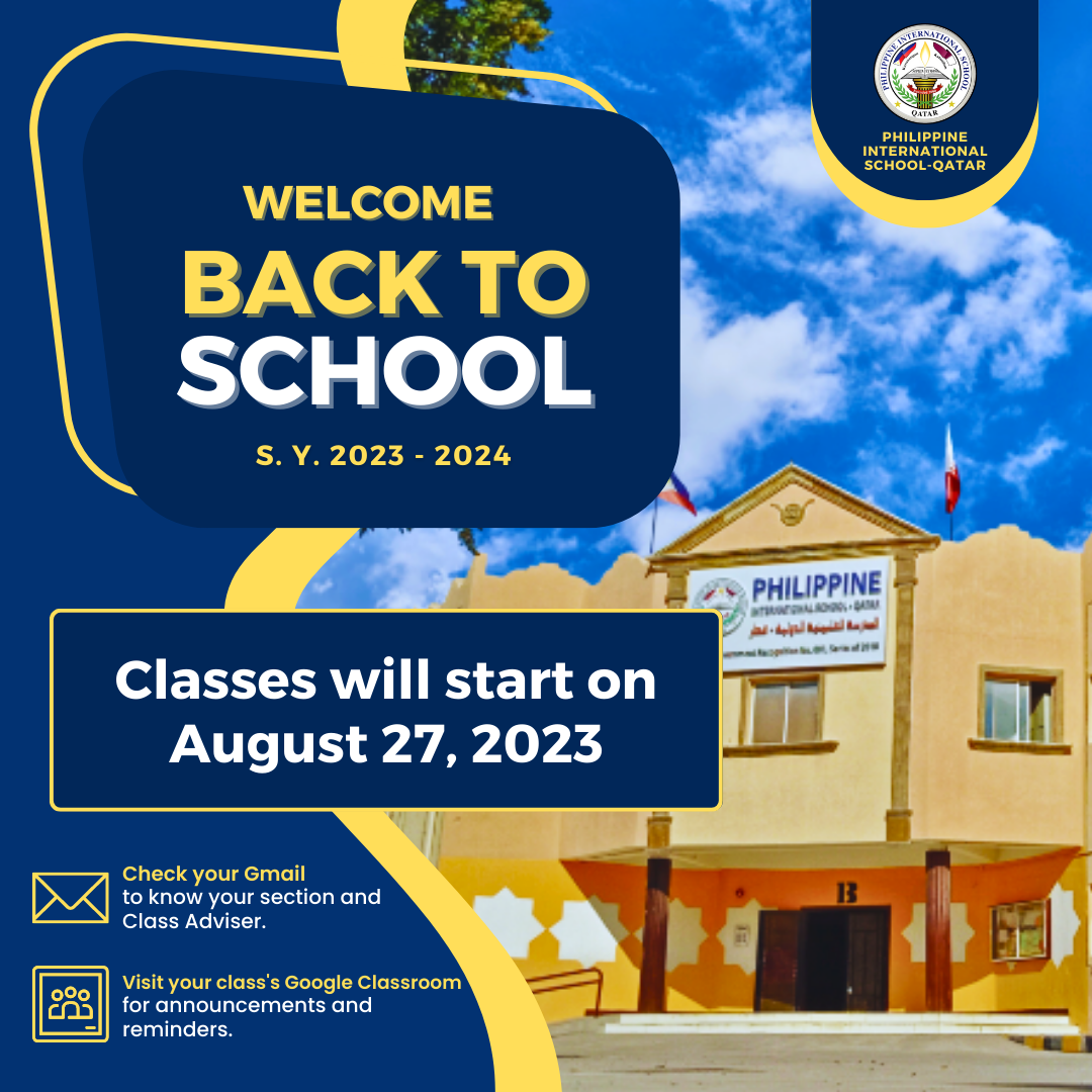 Home PHILIPPINE INTERNATIONAL SCHOOL QATAR   Back To School 2023 